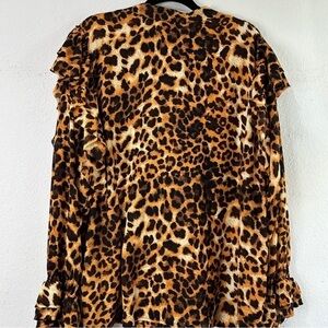 Ashley Stewart animal print blouse size:24